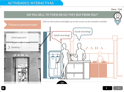 Ejemplo de actividad interactiva para curso elearning: Asociar situaciones