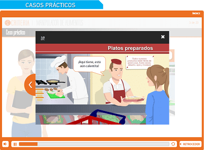 Ejemplo de caso practico ilustrado para contenido elearning a medida.